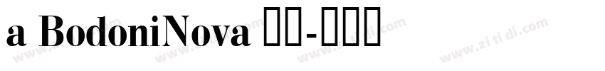 a BodoniNova 普通字体转换